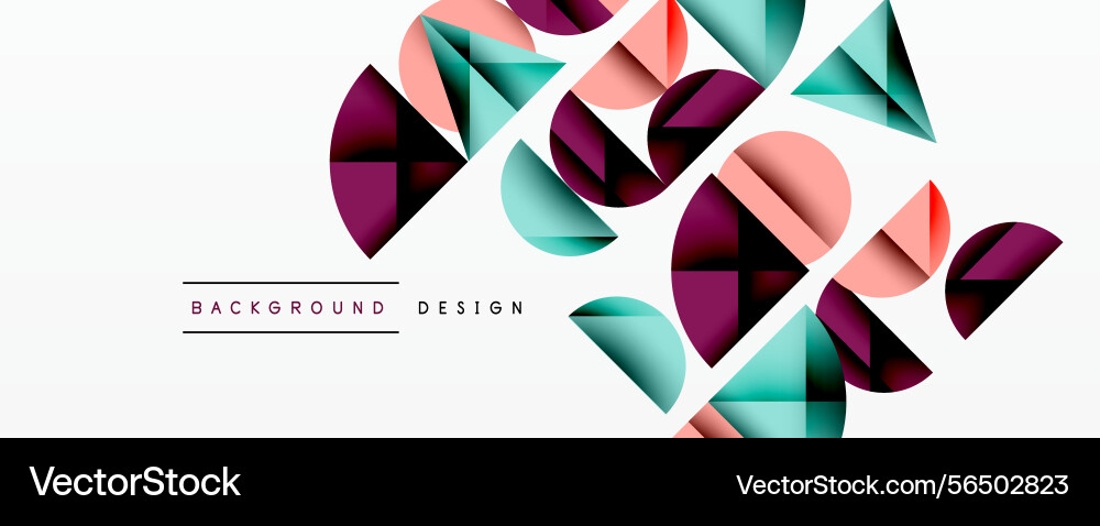 Abstract geometric shapes overlap creating vector image