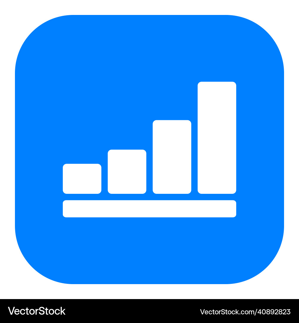 Bar chart and app icon Vector Image