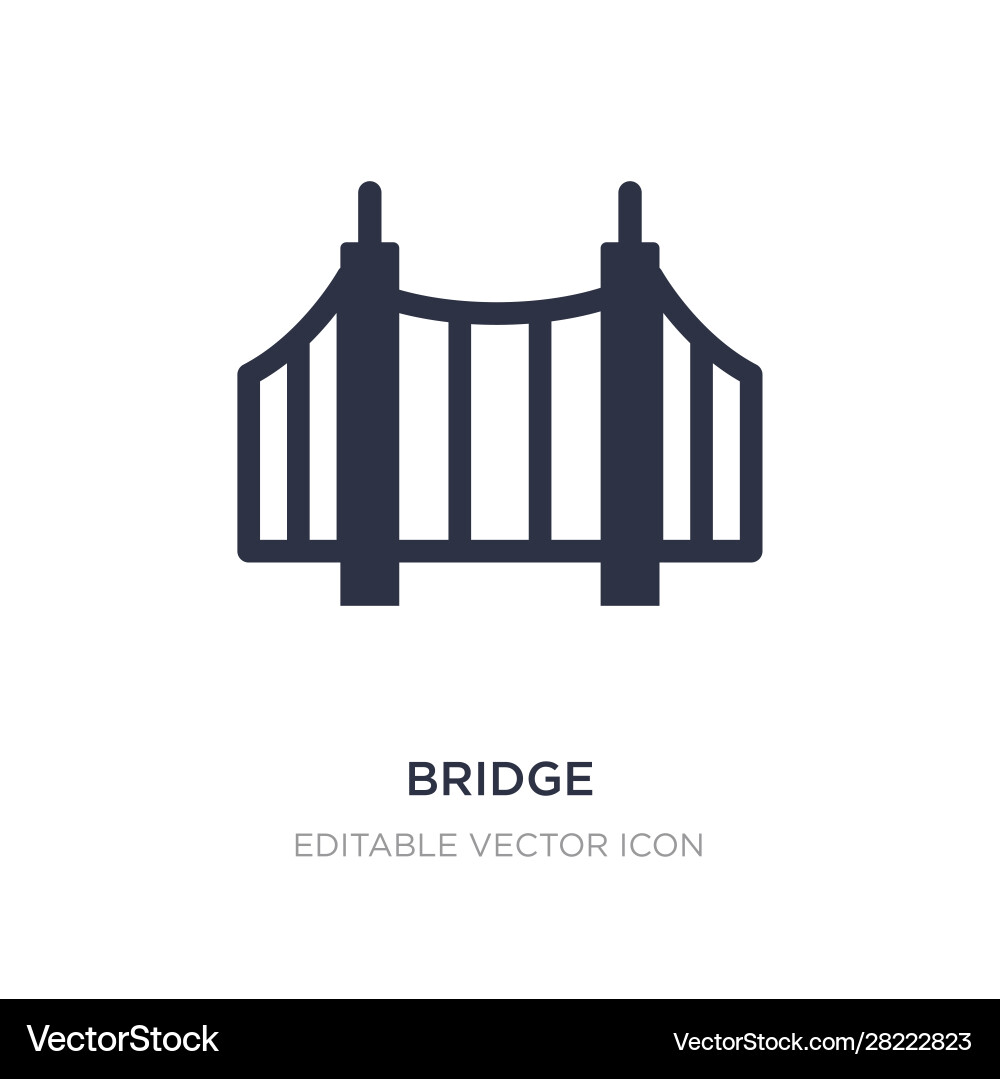 Bridge icon on white background simple element Bridge icon on white background simple element vector image