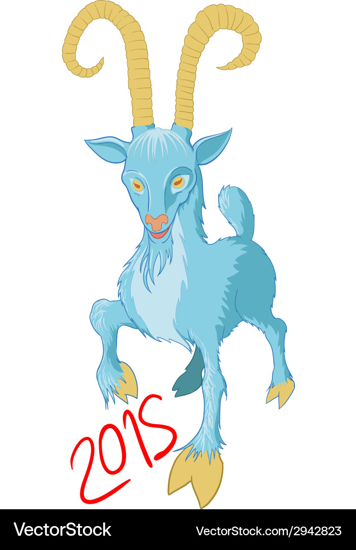 Chinese Zodiac Goat Symbol 2015 Vector Image