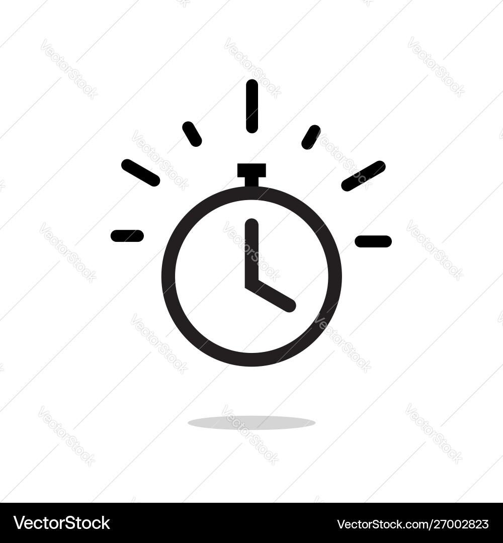 Fast Countdown Timer Icon vector image