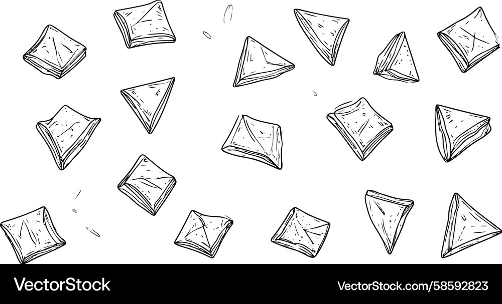 Floating Pastry Shapes Vector Image