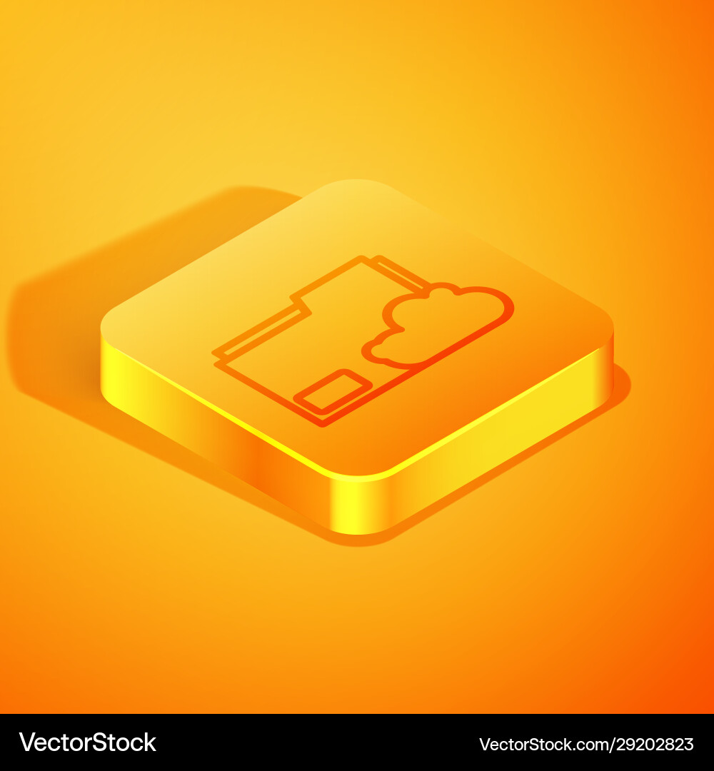 Isometric line cloud storage text document folder Isometric line cloud storage text document folder vector image