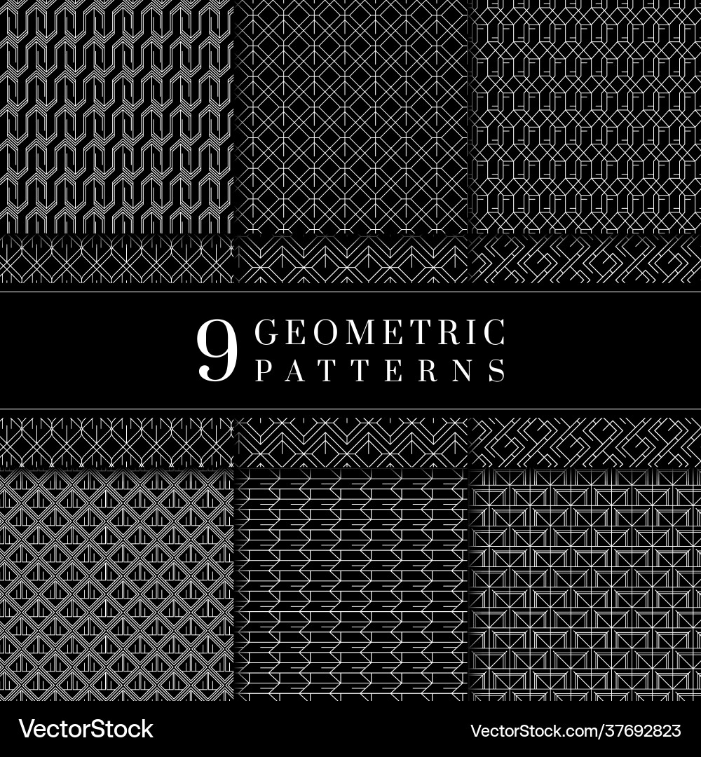 Minimal geometric pattern collection Minimal geometric pattern collection vector image