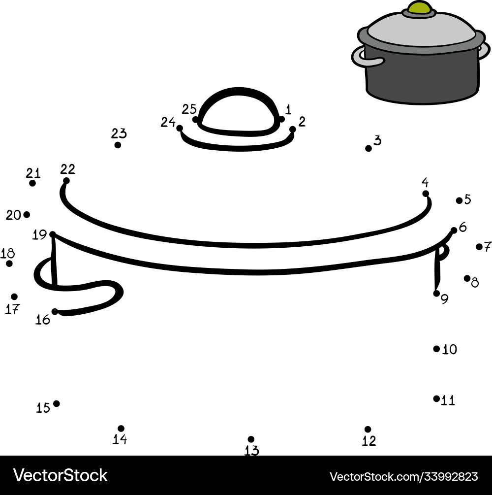 Numbers game pot Numbers game pot vector image