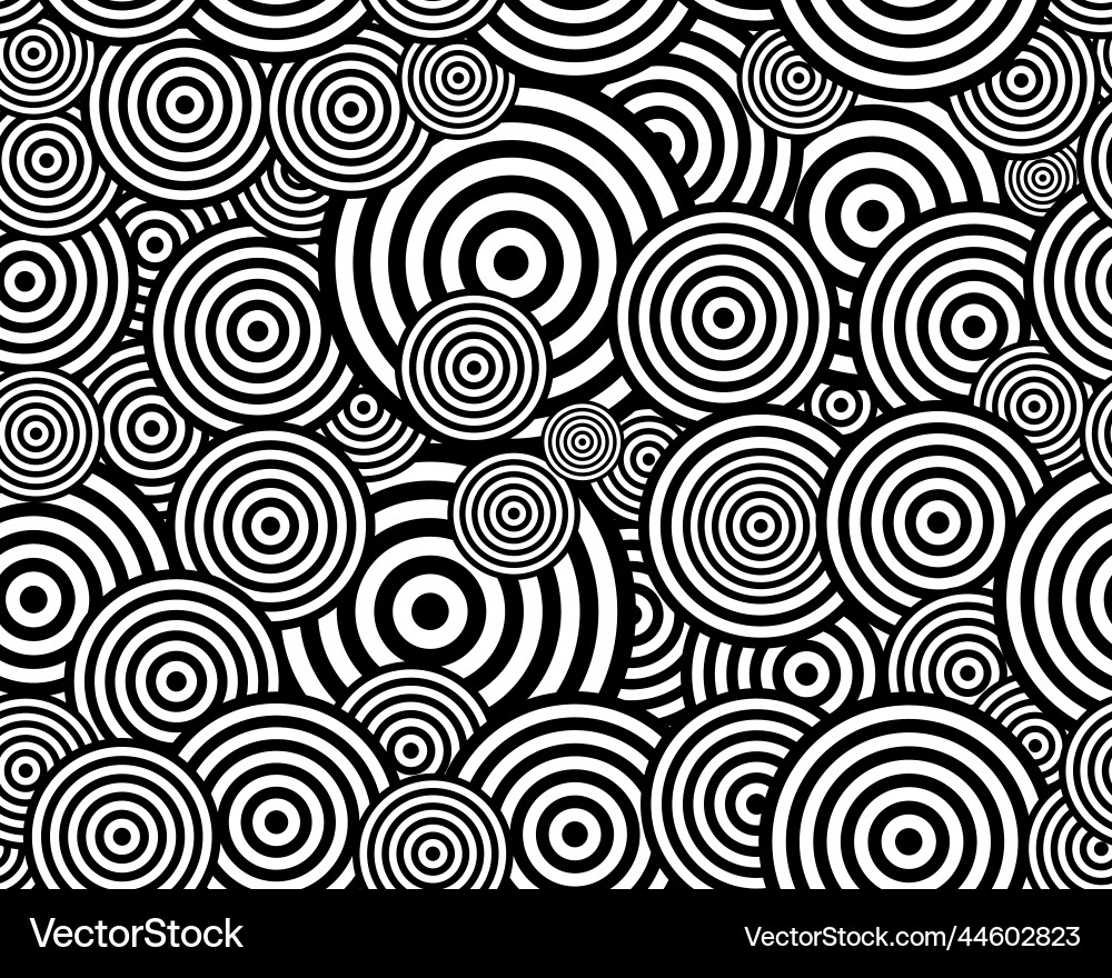 Overlapping concentric circles seamless pattern Vector Image
