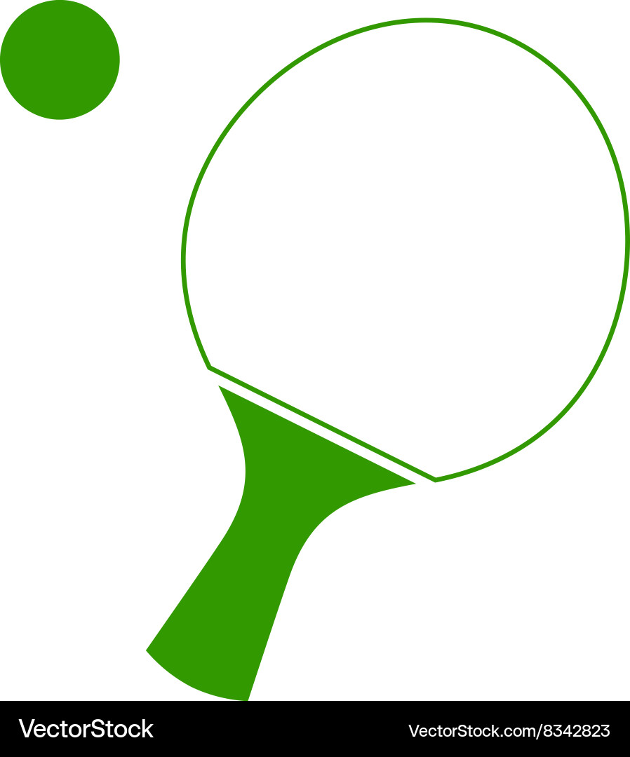 Ping Pong Racket Icon vector image