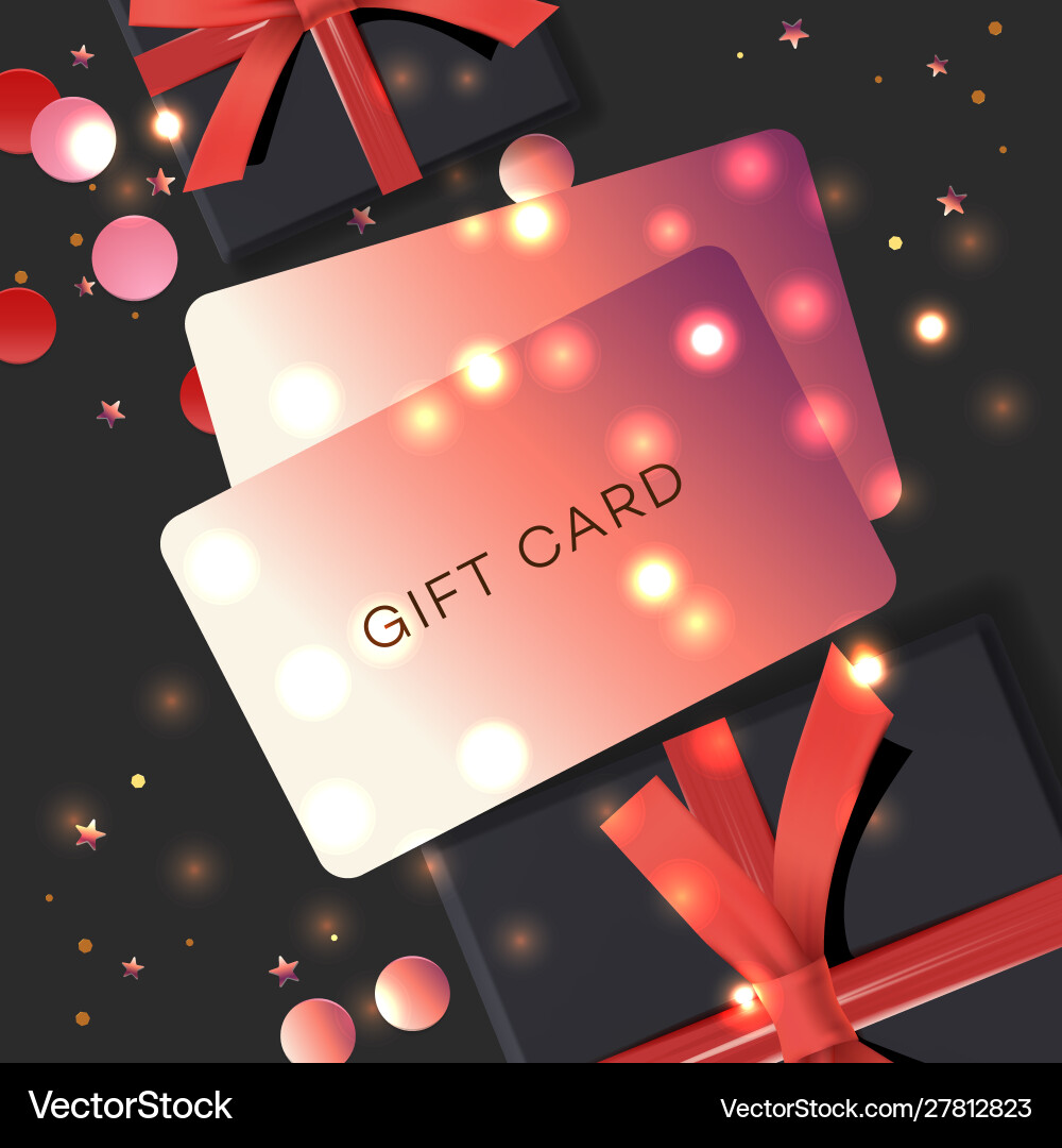 Poster mit Geschenkkarten schwarz Box Poster mit Geschenkkarten schwarz Box vektorbild