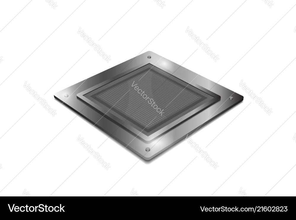 Processor unit concept isolated on white Processor unit concept isolated on white vector image