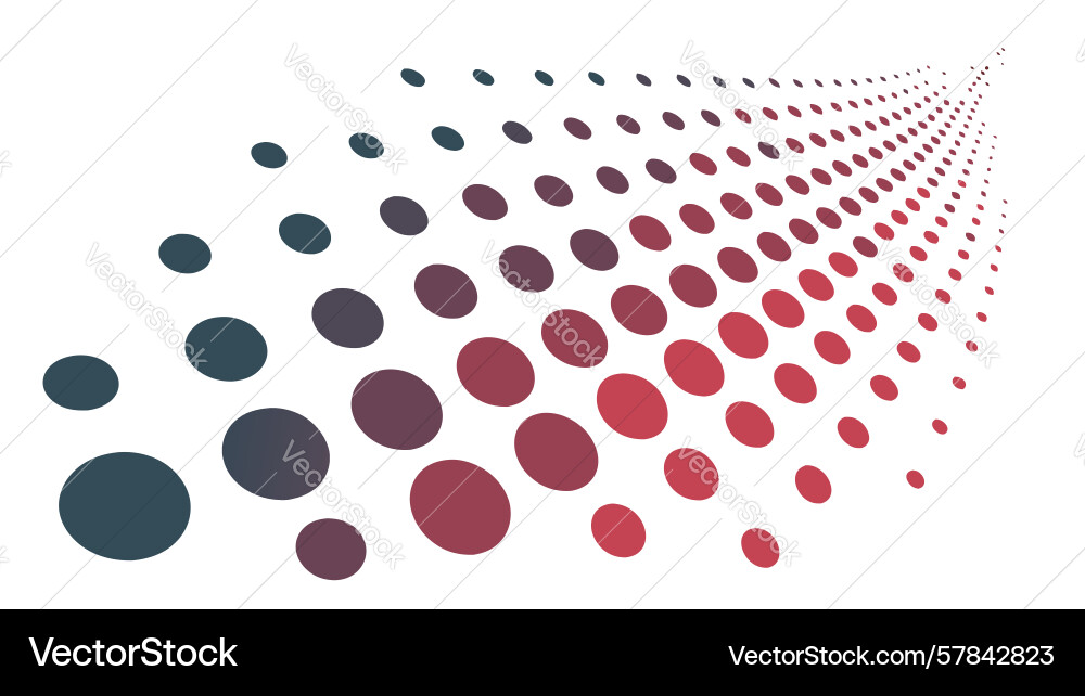 Red dot flow dynamic abstract background design vector image