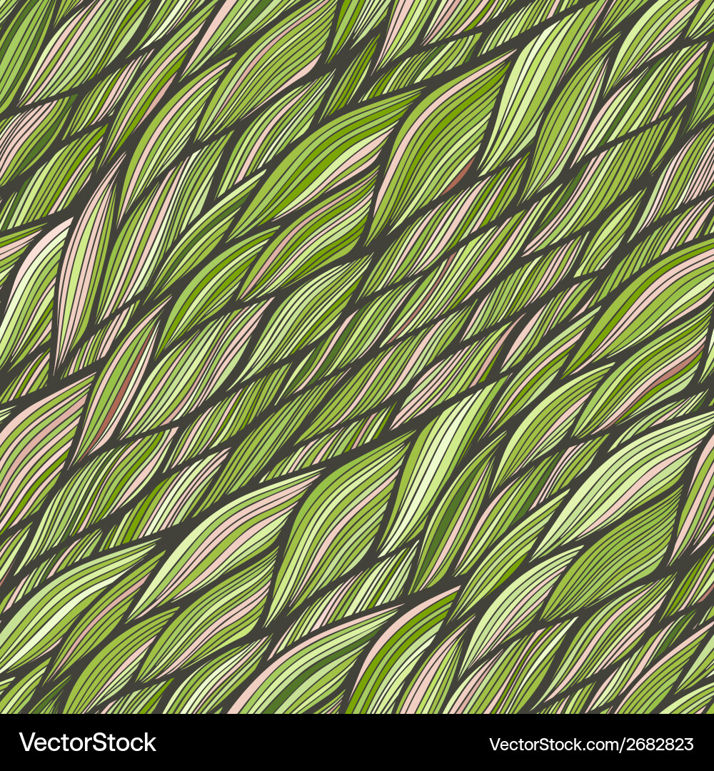 Seamless pattern with hand drawn abstract waves Vector Image