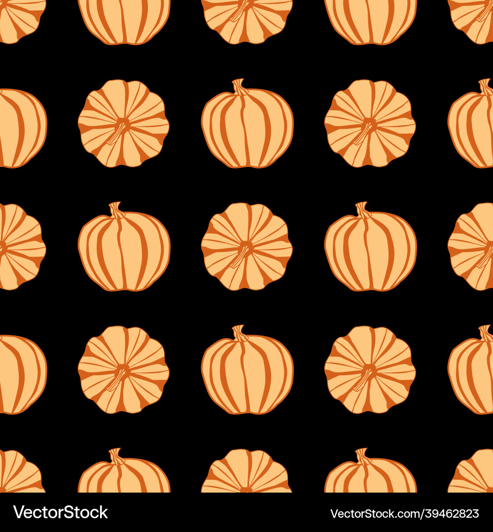 Seamless pattern with the image of pumpkins Seamless pattern with the image of pumpkins vector image