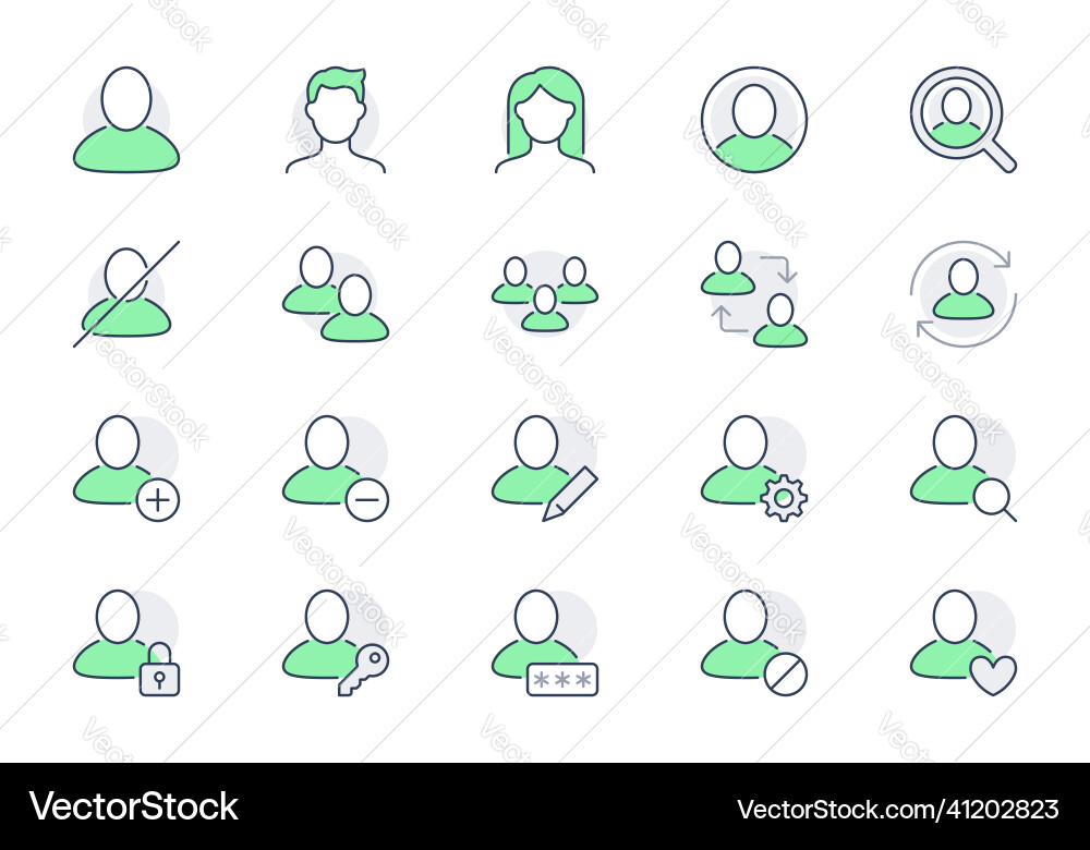 User Profile Icons Vector Image