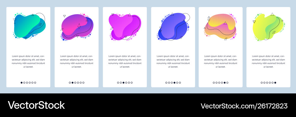 Website and mobile app onboarding screens vector image