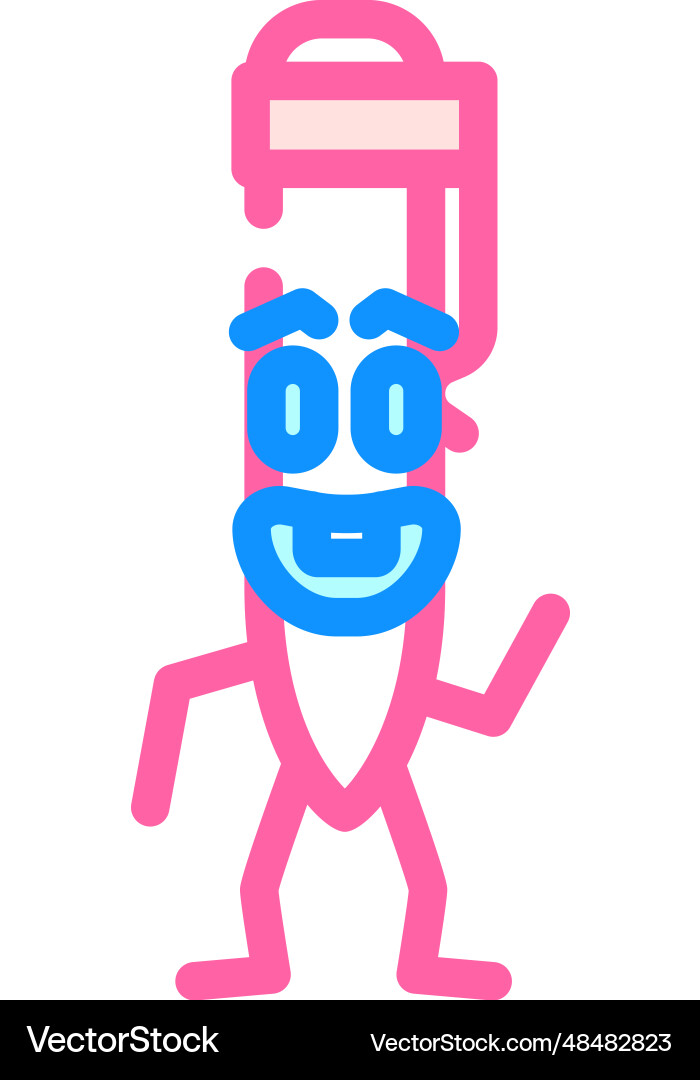 Write pen character color icon Write pen character color icon vector image