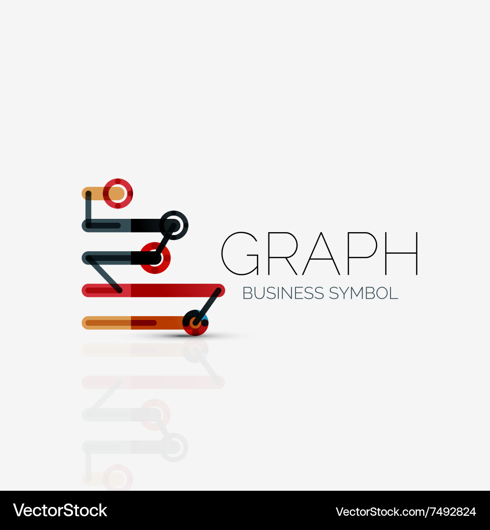 Abstract logo idea linear chart or graph Vector Image