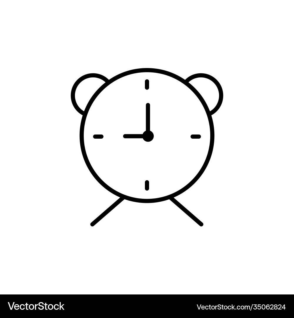 Clock line icon time symbol simple design Clock line icon time symbol simple design vector image