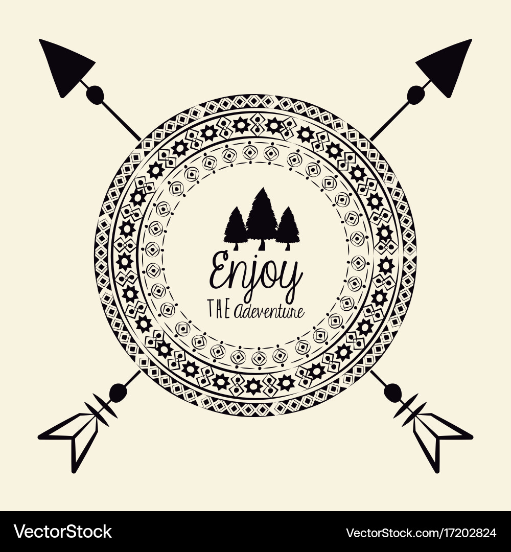 Decorative boho pattern background Vector Image