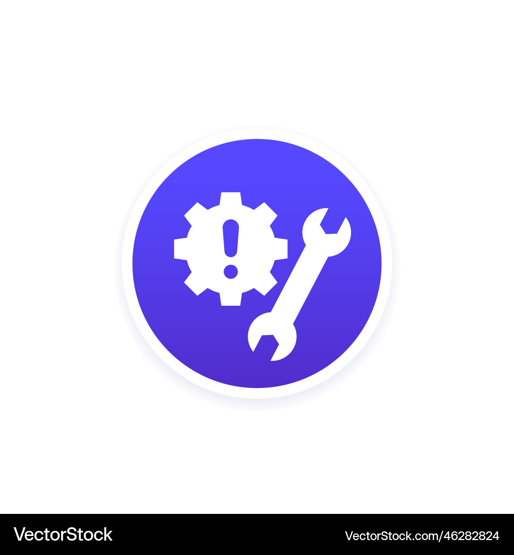 Fixing errors or technical problems icon vector image