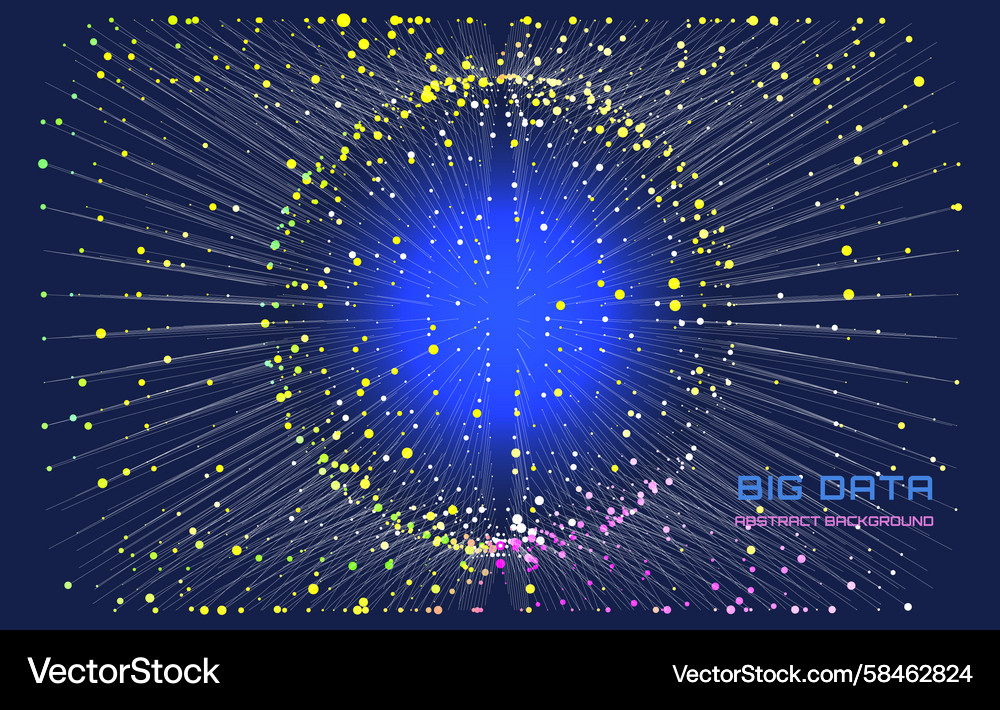 Futuristic Data Network Sphere Vector Image