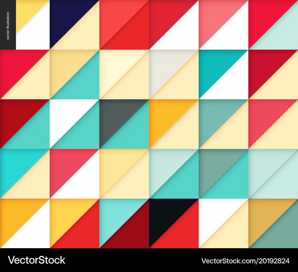 Geometric Triangle Papercut Pattern Vector Image