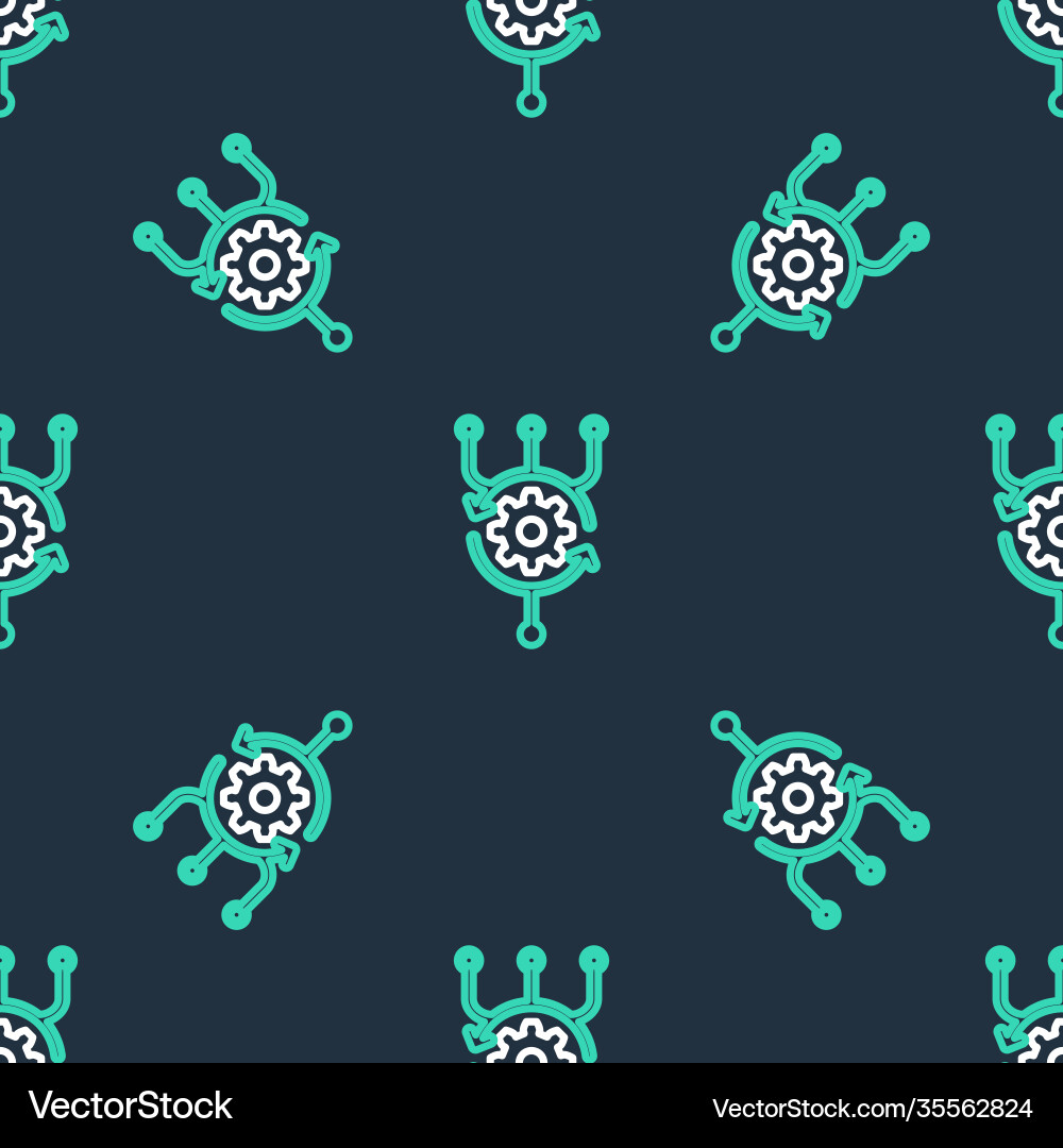 Line algorithm icon isolated seamless pattern Line algorithm icon isolated seamless pattern vector image