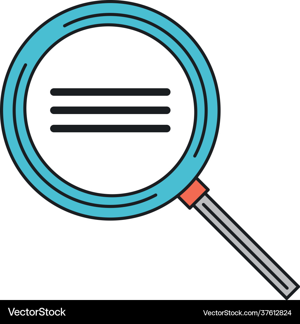 Magnifier analysis data Vector Image