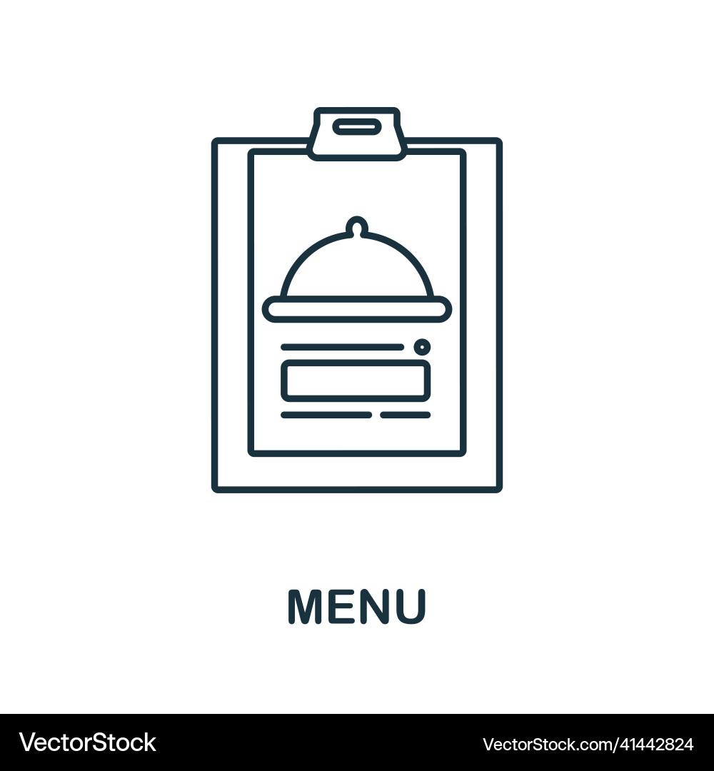 Menu icon line element from take away collection Vector Image