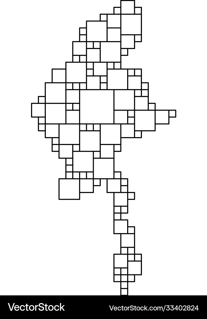 Myanmar map from black pattern a grid Myanmar map from black pattern a grid Vector Image