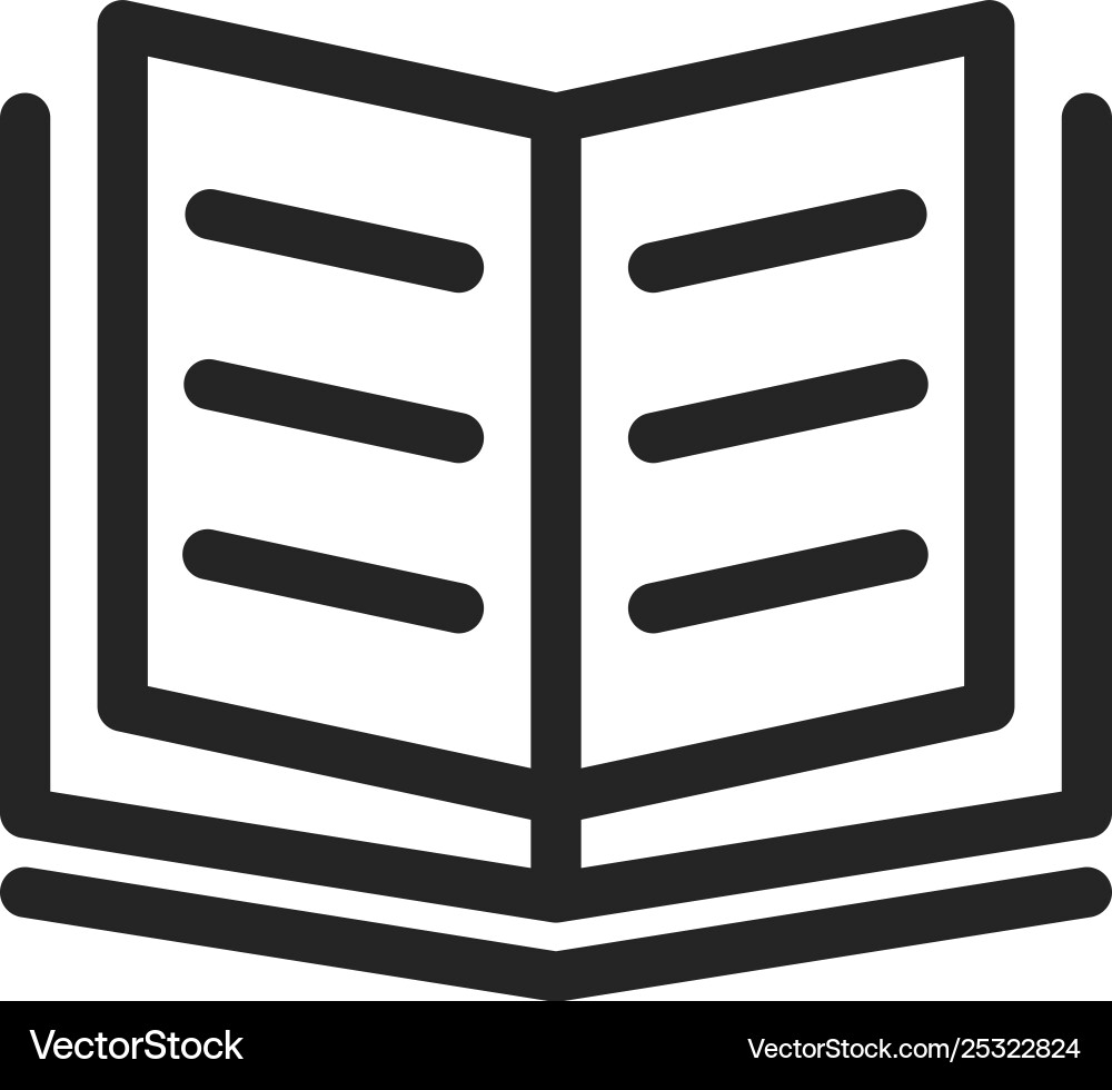 Open book icon Open book icon vector image