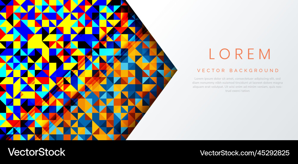 Abstract Colorful Triangle Pattern Vector Image