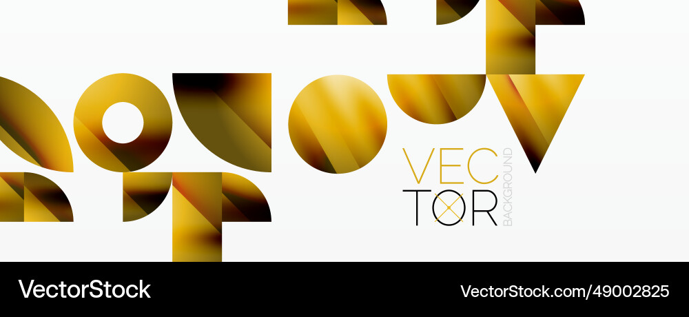 Assorted geometric shapes unite in a minimalistic Assorted geometric shapes unite in a minimalistic Vector Image