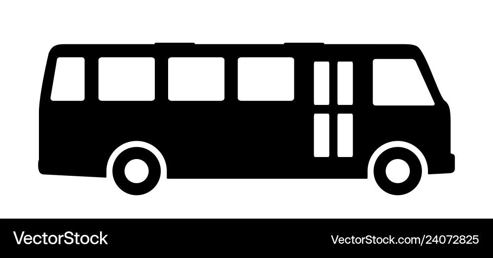 Bus silhouette on a white background Bus silhouette on a white background vector image