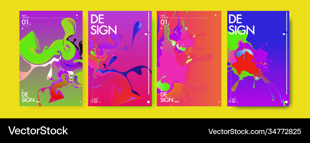 Colorful abstract fluid gradient pattern Vector Image