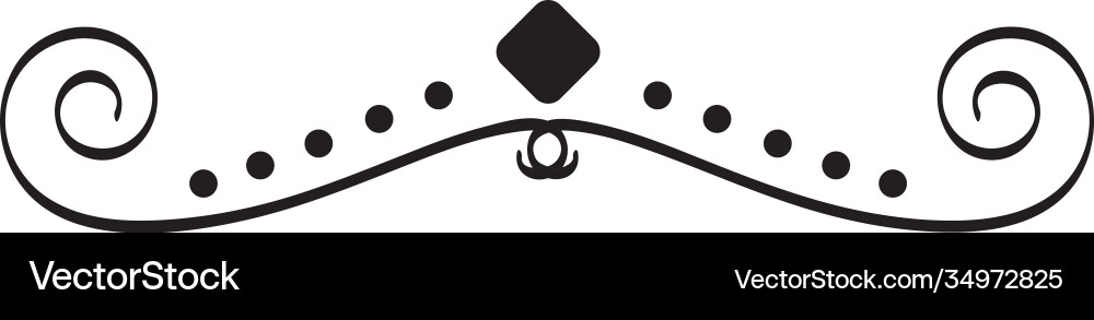 Elegant divider with points style icon Vector Image