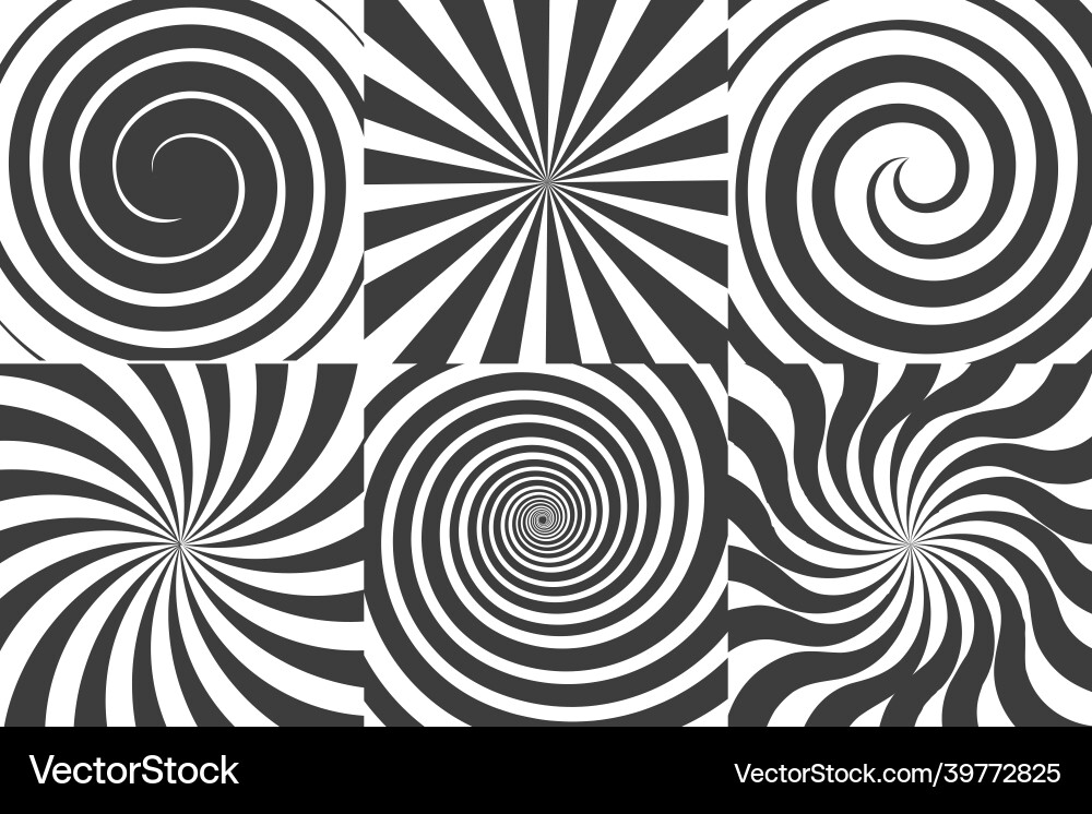 Hypnotic Swirl Backgrounds vector image
