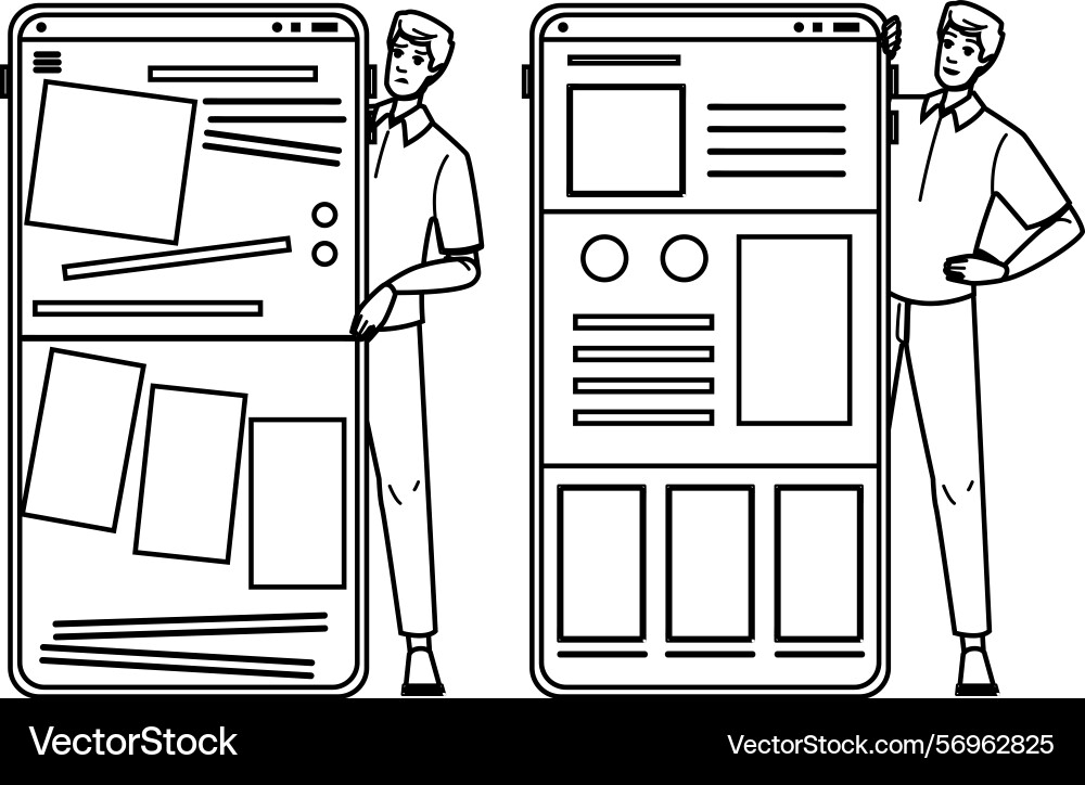 Interface empirical design website Interface empirical design website vector image