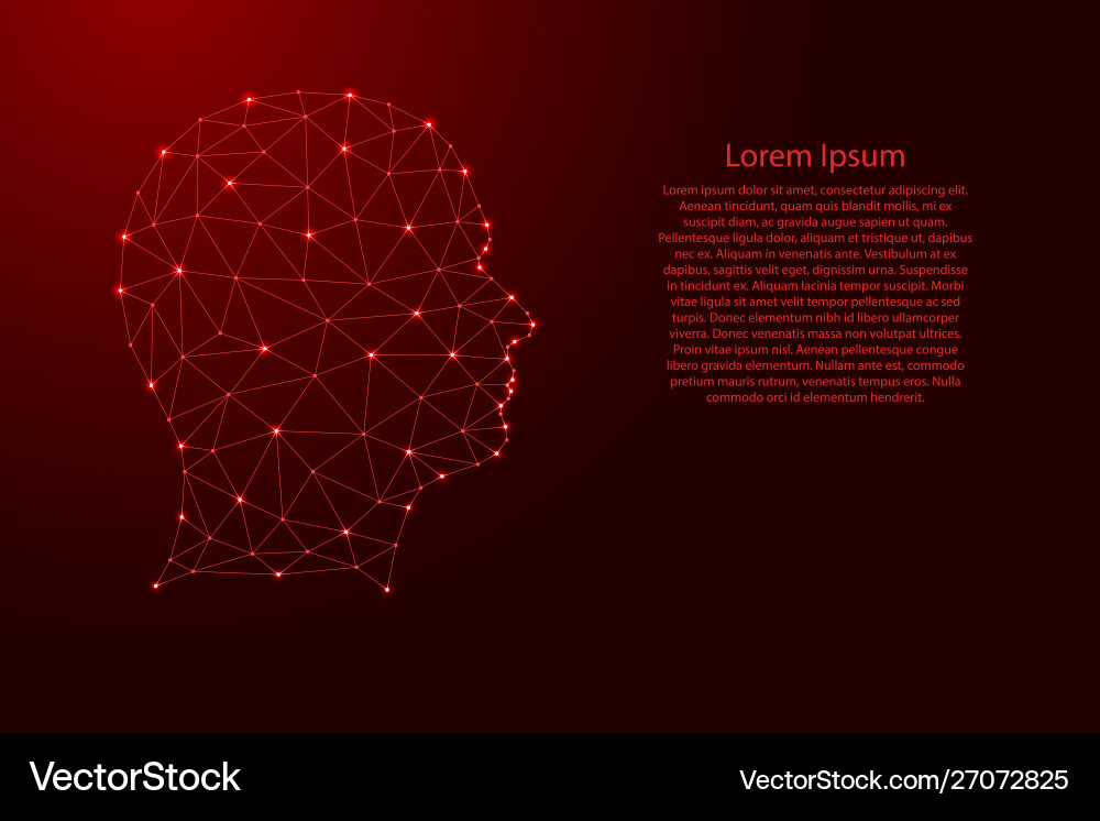 Kopf menschliche Silhouette von futuristischen polygonal Kopf menschliche Silhouette von futuristischen polygonal vektorbild