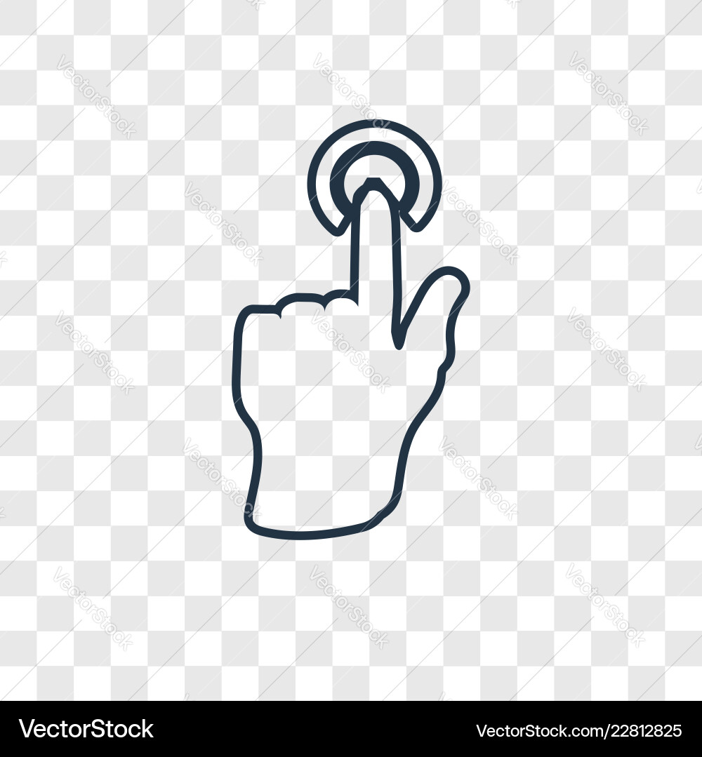 Push button concept linear icon isolated Push button concept linear icon isolated vector image