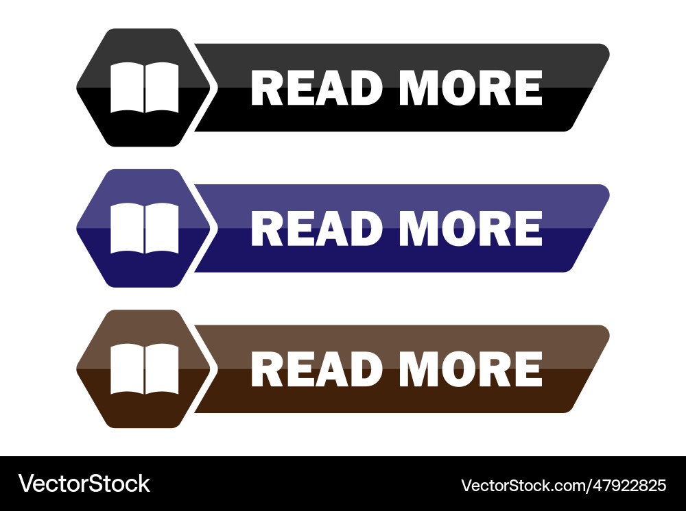 Ready more buttons for use in web design apps Ready more buttons for use in web design apps vector image