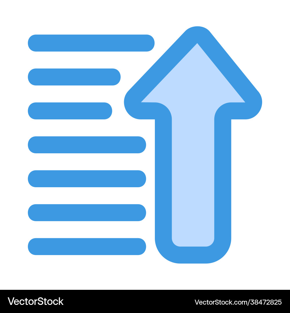 Sorting icon in blue style for any projects 1 Sorting icon in blue style for any projects 1 vector image