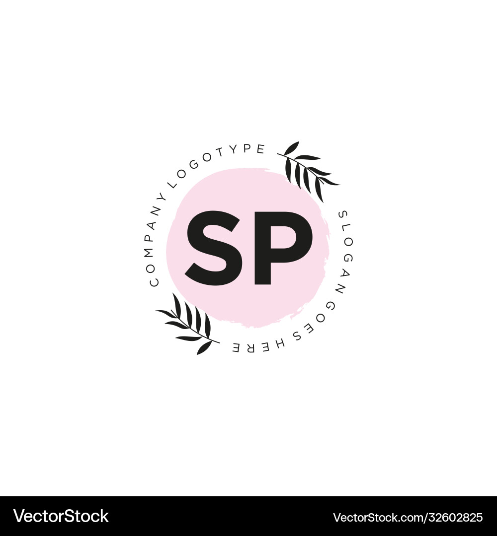 Sp letter logo icon design template elements Vector Image
