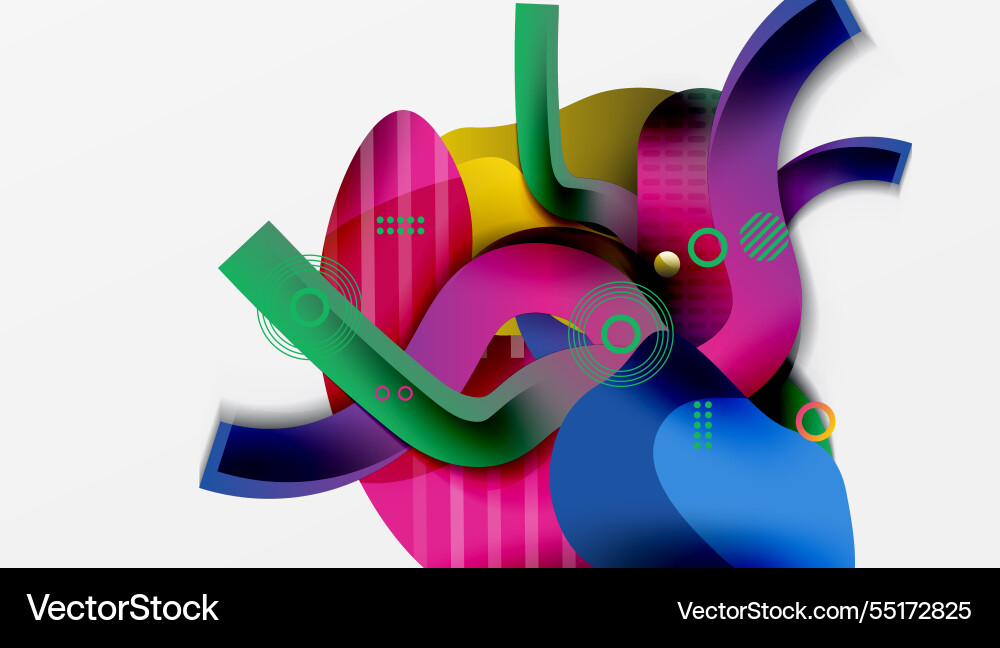 Vibrant abstract background overlapping shapes Vibrant abstract background overlapping shapes vector image