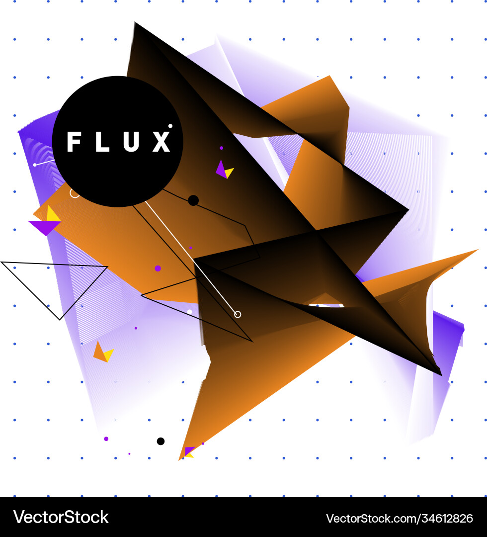 3d colorful wave background dynamic flux effect Vector Image