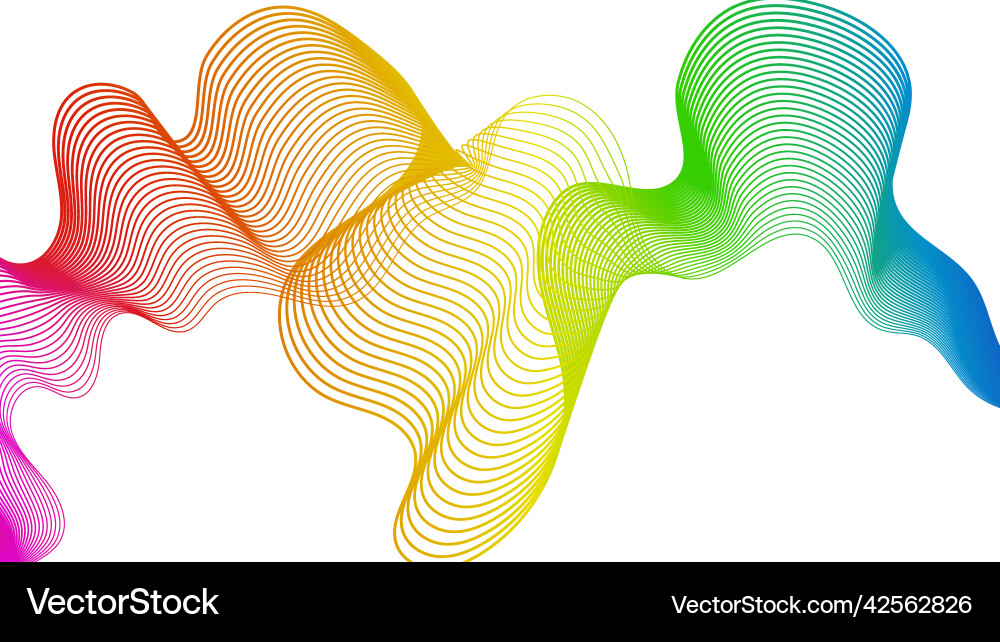 Abstract backdrop with wave gradient lines vector image