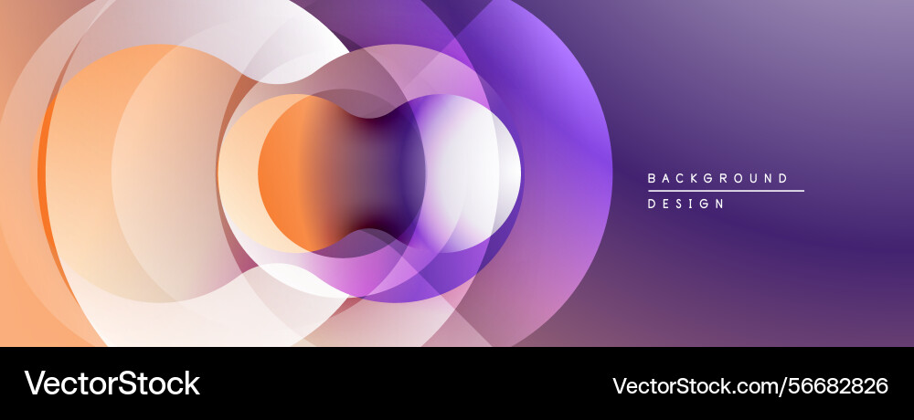 Abstract circles overlap creating dynamic Vector Image