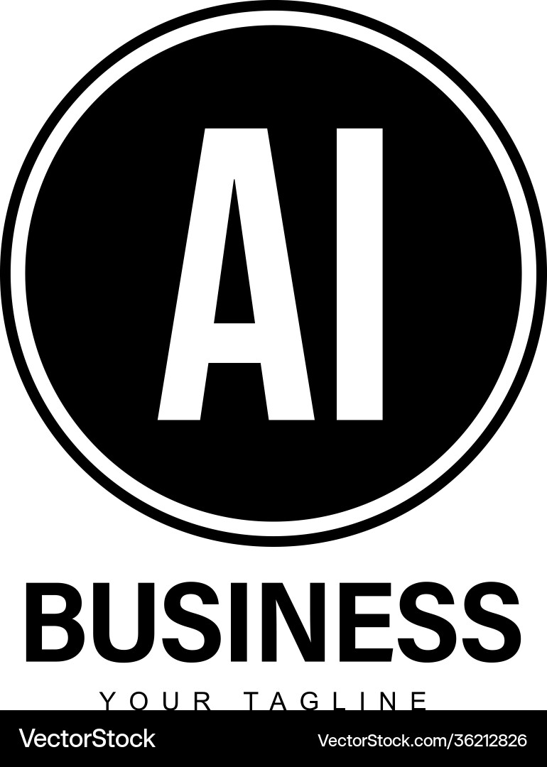 Ai initial a logo design with abstract style Ai initial a logo design with abstract style vector image