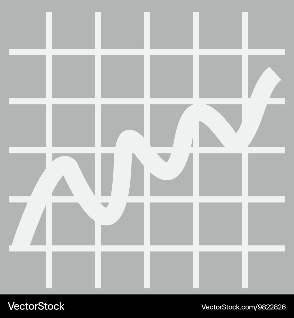 Bell curve on graph vector image
