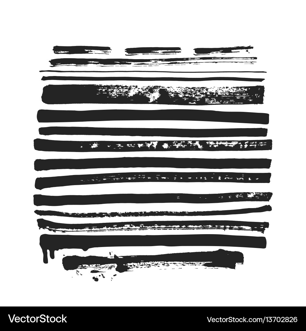 Brush strokes set Royalty Free Vector Image - VectorStock