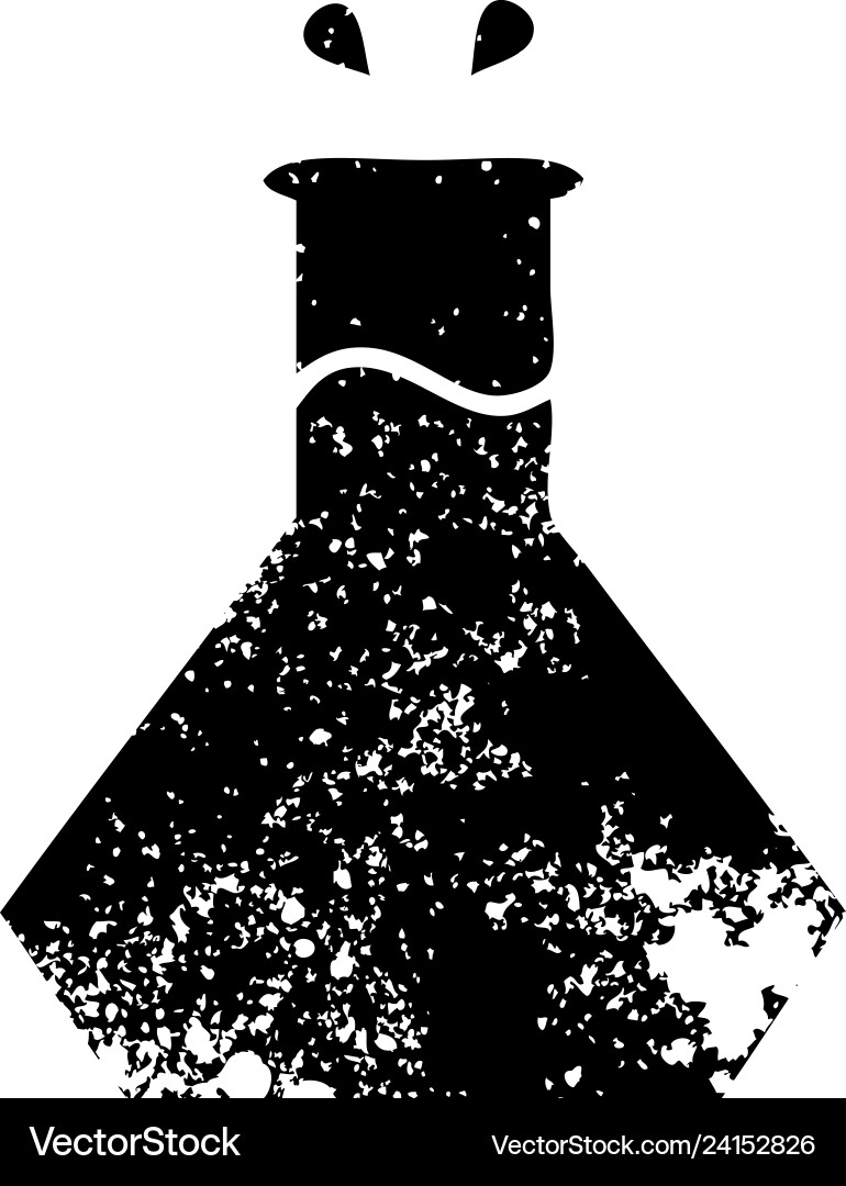 Distressed symbol science experiment Vector Image